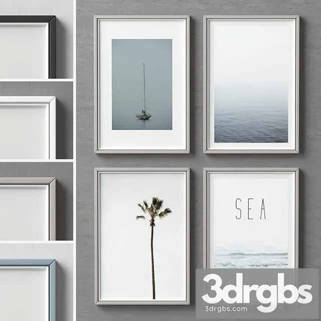 Picture frames set-90 3D Model Download Picture frames set-90 3D Model Download