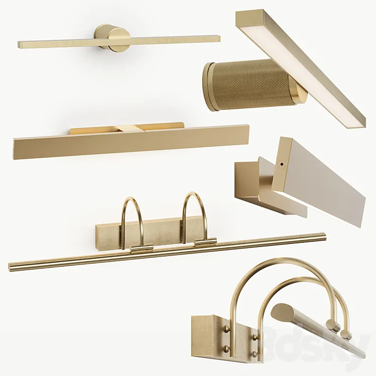 Picture Light Set 3D Model Free Download