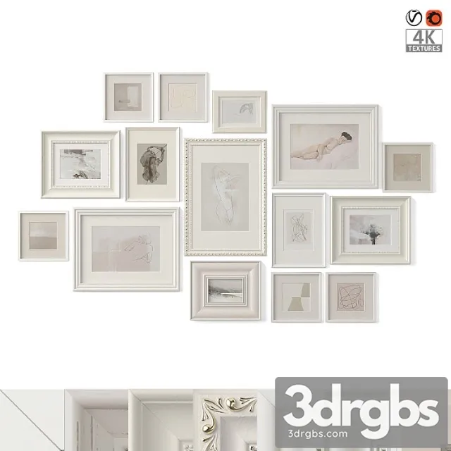 Pictures In Classic Frames 3 3D Model Download