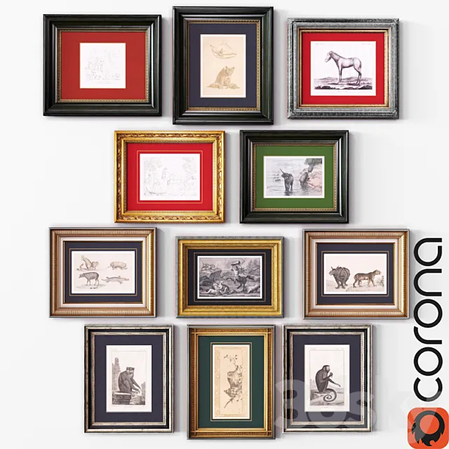 Pictures in frame 19 3D Model Pictures in frame 19 3D Model