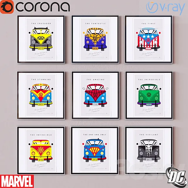 Pictures Marvel DC 3D Model Pictures Marvel DC 3D Model