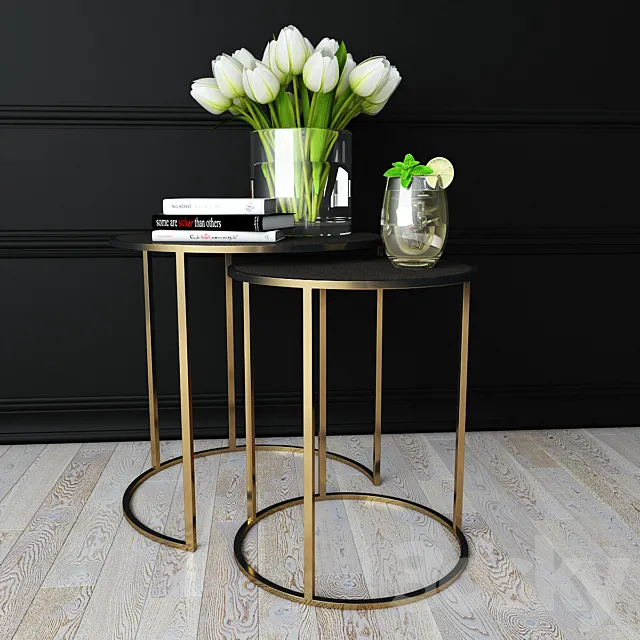 Pierce Shagreen Nesting Table 3D Model Pierce Shagreen Nesting Table 3D Model