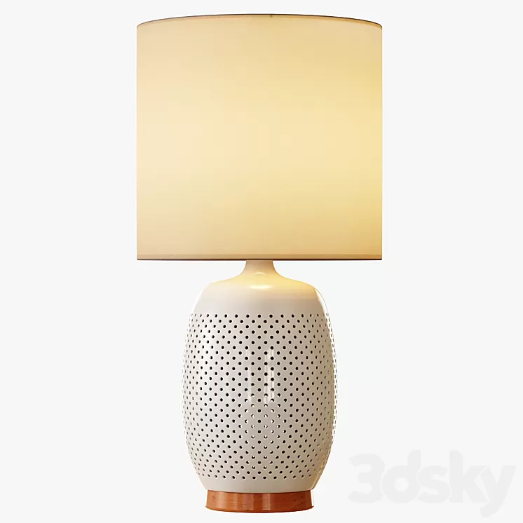 Pierced Ceramic Table Lamp 3D Model Pierced Ceramic Table Lamp 3D Model