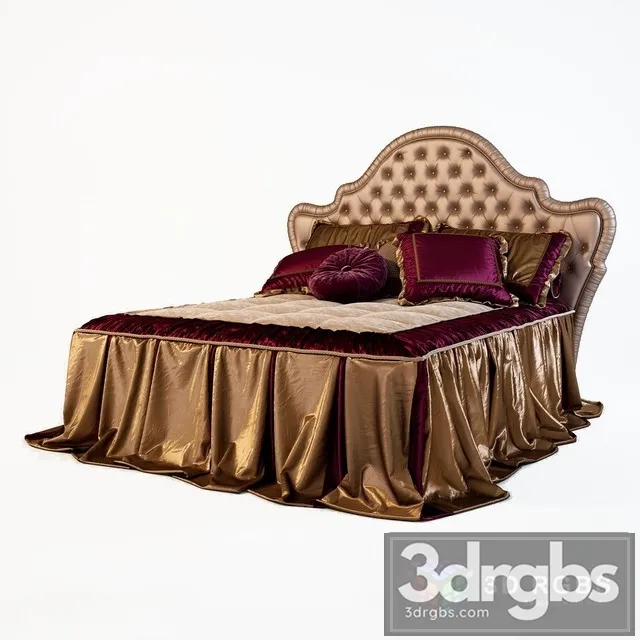 Piermaria Rubino Capitonee Bed 3D Model Download Piermaria Rubino Capitonee Bed 3D Model Download