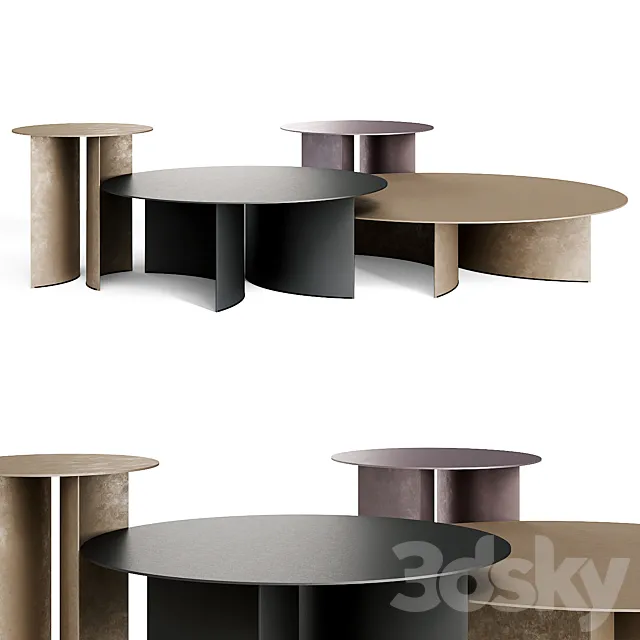 Pierre Coffee Tables By Flou 3D Model Pierre Coffee Tables By Flou 3D Model