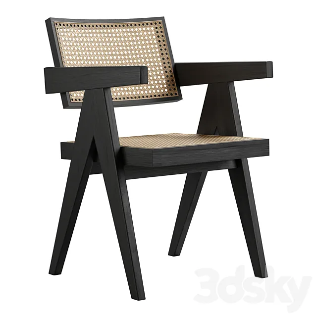 Pierre Jeanneret Office Chair 3D Model Pierre Jeanneret Office Chair 3D Model