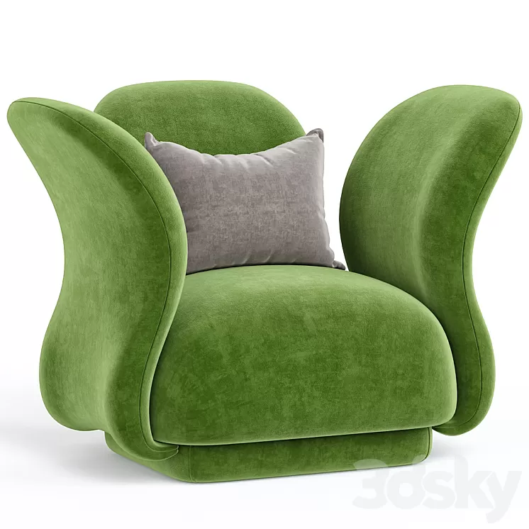 Pierre Paulin armchair 3D Model Pierre Paulin armchair 3D Model