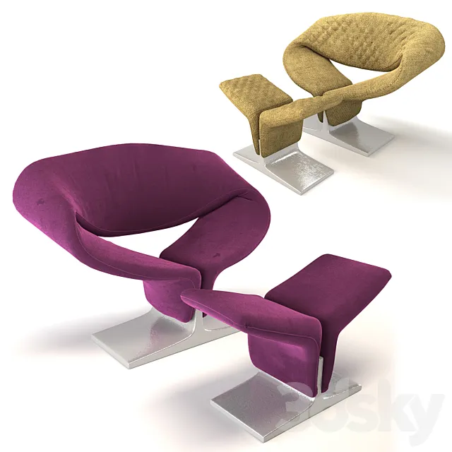 Pierre Paulin ribbon chair 3DModel