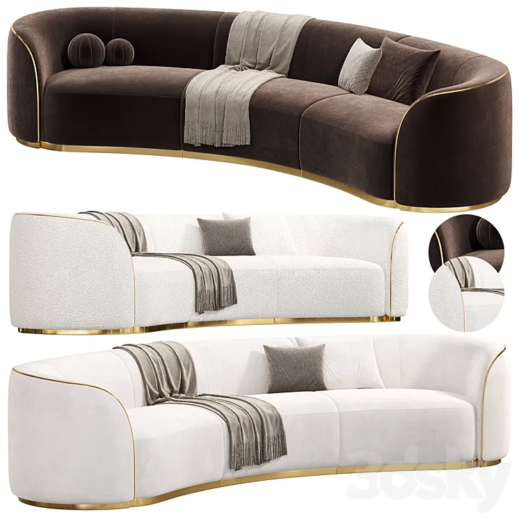 PIERRE SECTIONAL Sofa by cassoni sofas 3D Model Free Download
