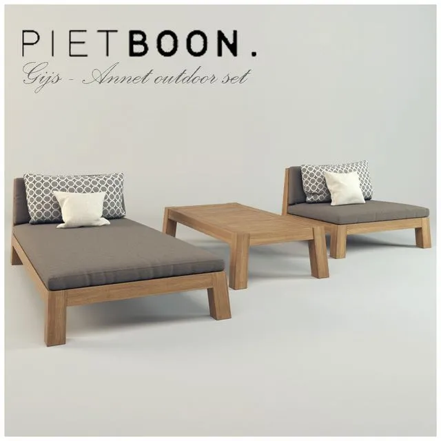 Piet Boon outdoor set 3D Model