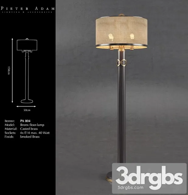 Pieter adam bronx floor-lamp pa 804 3D Model Download