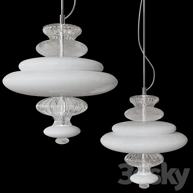 Pigalle Suspensions Barovier & Toso 3D Model Pigalle Suspensions Barovier & Toso 3D Model