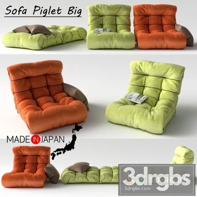 Piglet Big Sofa Armchair 3D Model Download