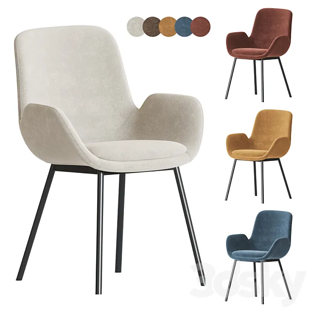 Pike dining chair 3D Model