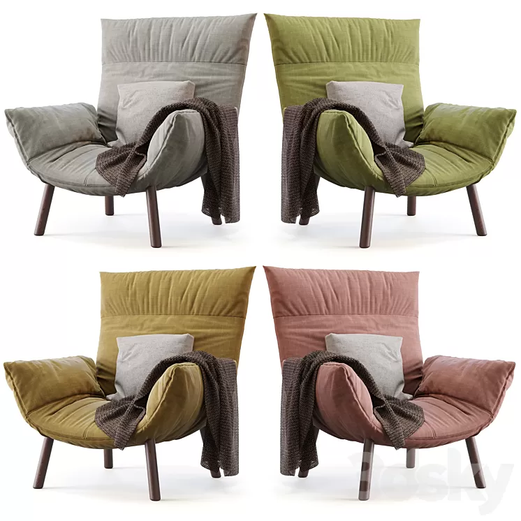Pil Bonaldo Armchair hi (4 colors) 3D Model