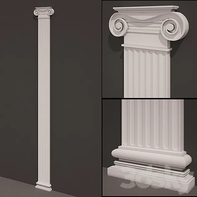 Pilaster antique type 5 3D Model