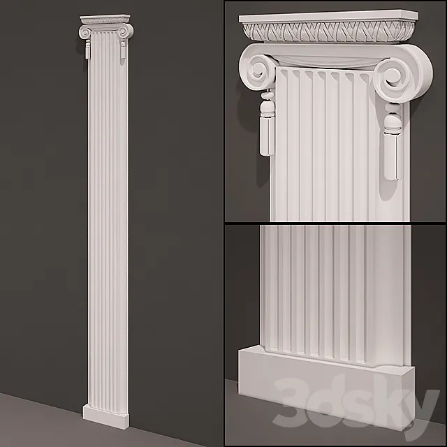 Pilaster antique type 6 3DModel