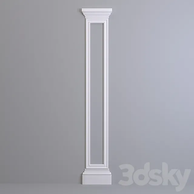 Pilaster Europlast. Capital: 1.21.005. Molding: 1.51.307. Base: 1.23.500 3DModel Pilaster Europlast. Capital: 1.21.005. Molding: 1.51.307. Base: 1.23.500 3DModel