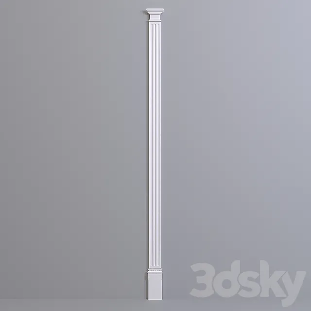 Pilaster Europlast. Capital: 1.21.008 Barrel: 1.22.050 Base: 1.23.600 3D Model Pilaster Europlast. Capital: 1.21.008 Barrel: 1.22.050 Base: 1.23.600 3D Model