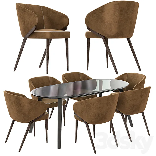 Piliform Dining Set 2 3D Model