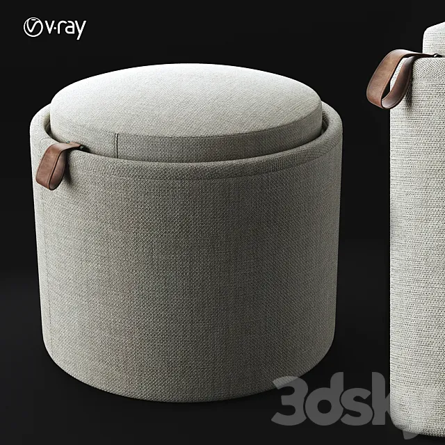 PILL | Fabric pouf 3D Model PILL | Fabric pouf 3D Model