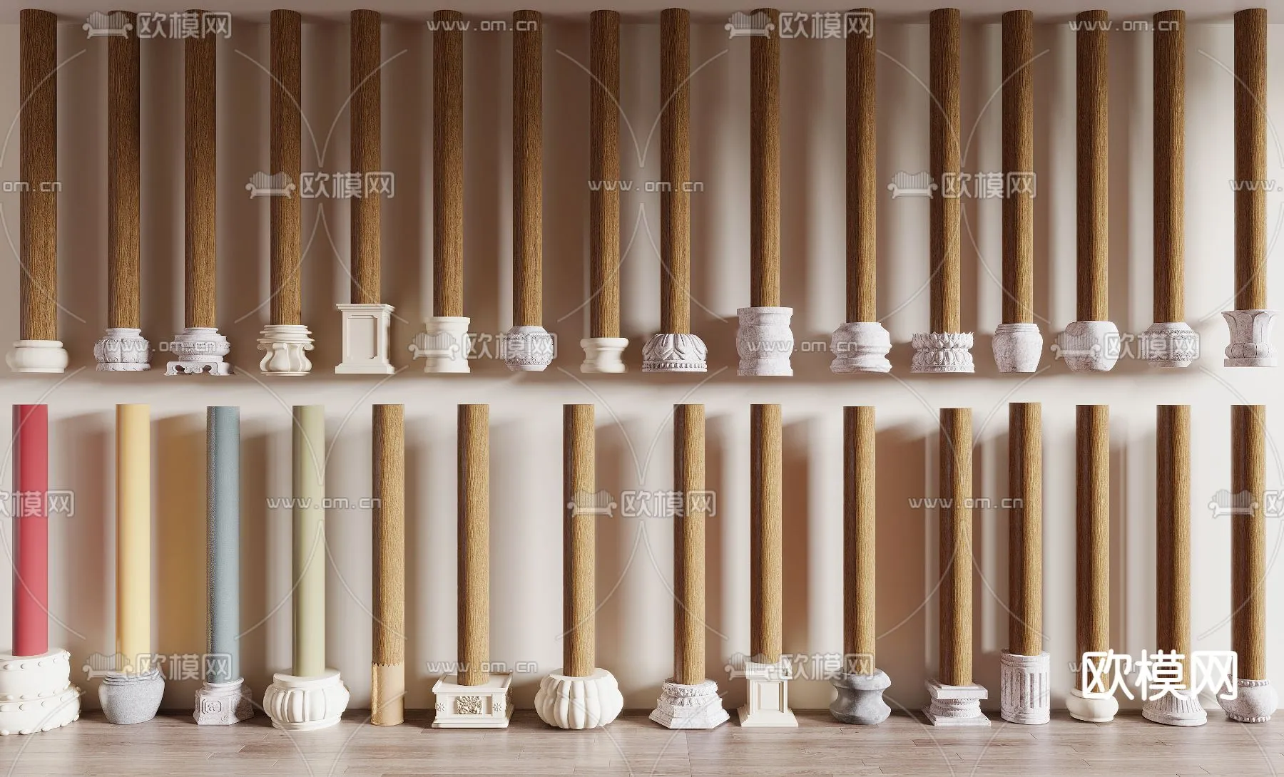 PILLAR 3D MODELS – CORONA – 3D MODEL – 510