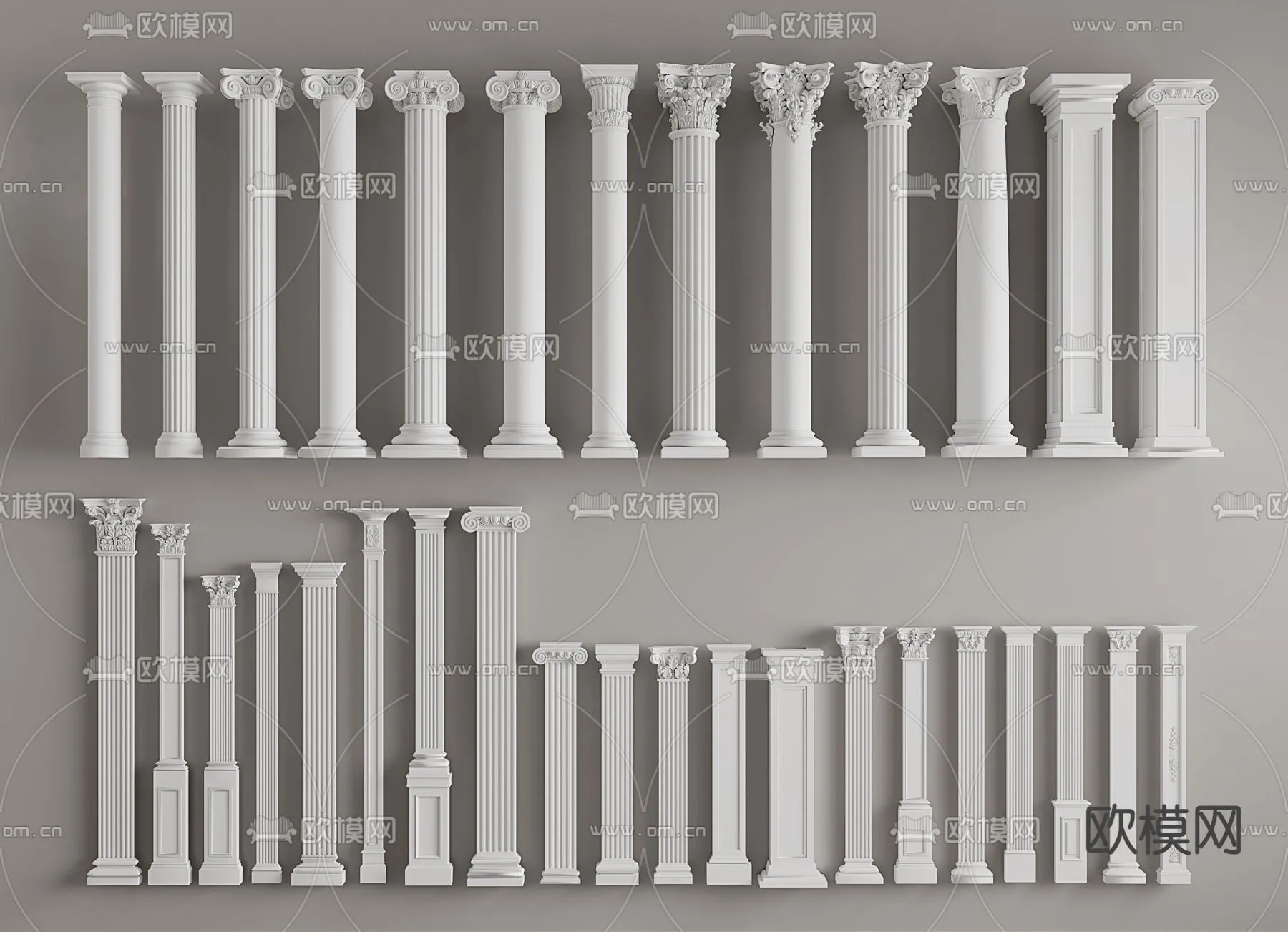 PILLAR 3D MODELS – CORONA – 3D MODEL – 577