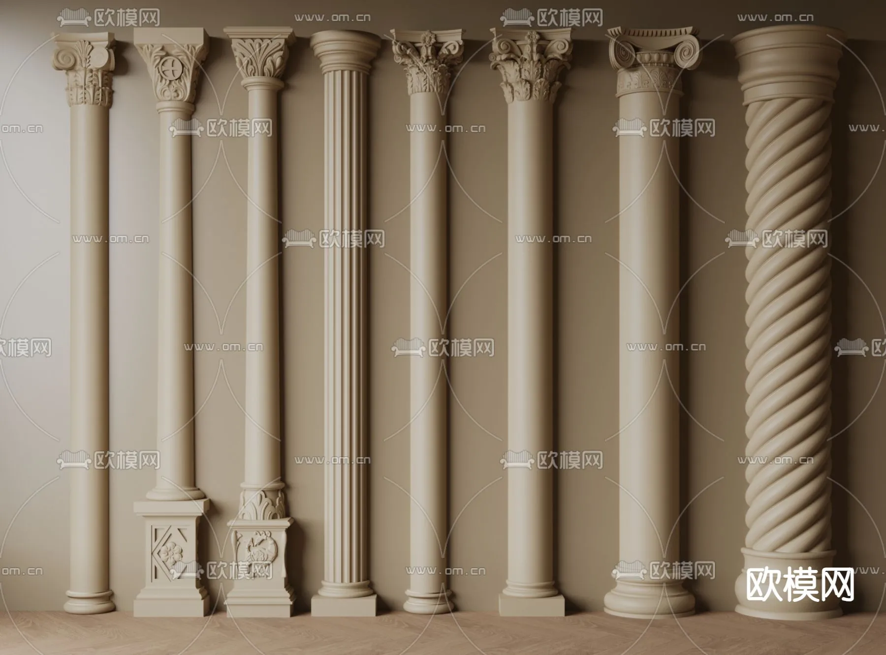 PILLAR 3D MODELS – CORONA – 3D MODEL – 594