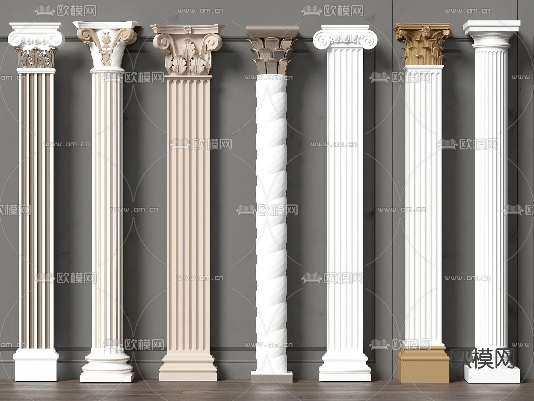 PILLAR 3D MODELS – VRAY / CORONA – 3D MODEL – 507
