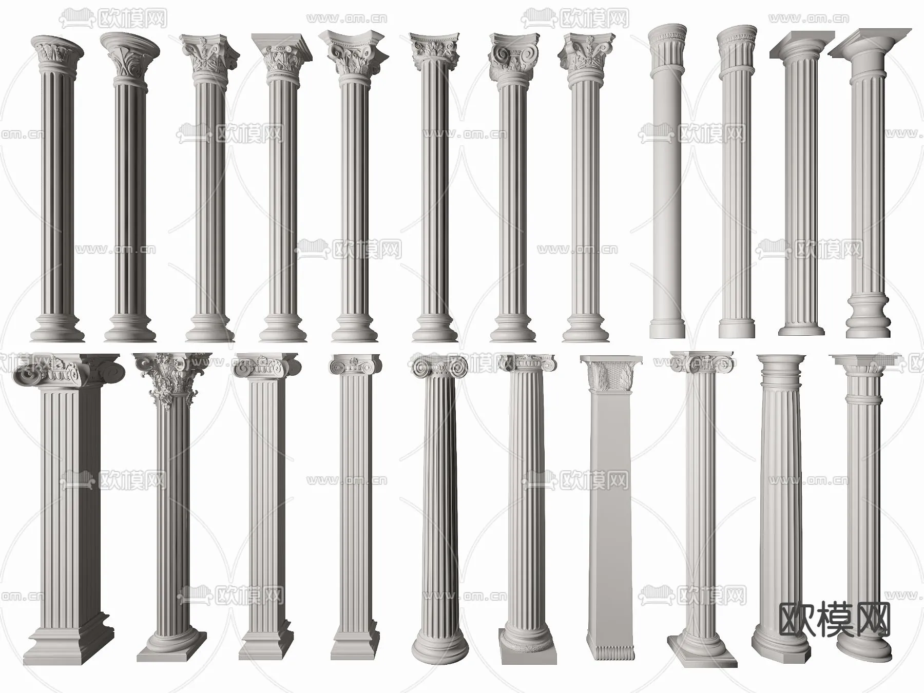 PILLAR 3D MODELS – VRAY / CORONA – 3D MODEL – 509