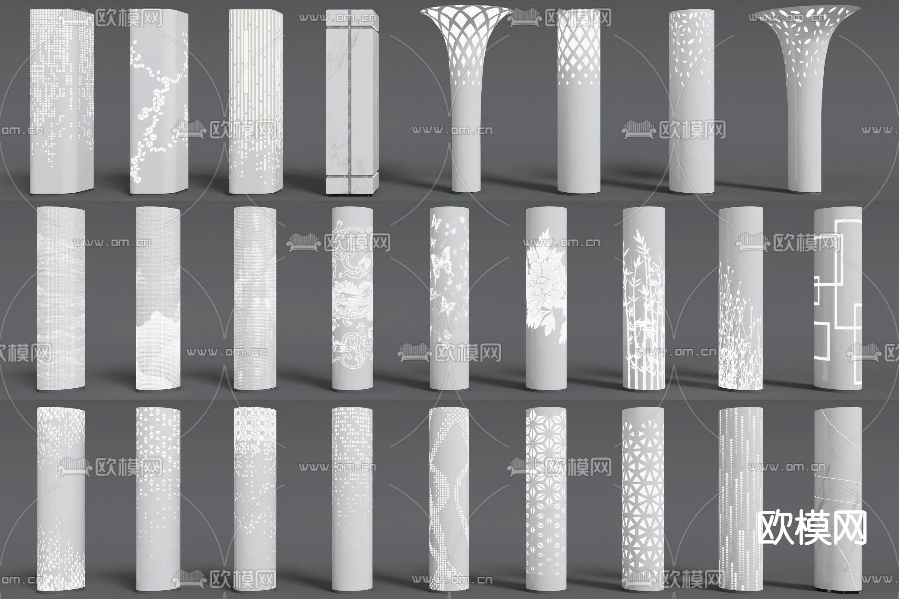 PILLAR 3D MODELS – VRAY / CORONA – 3D MODEL – 524