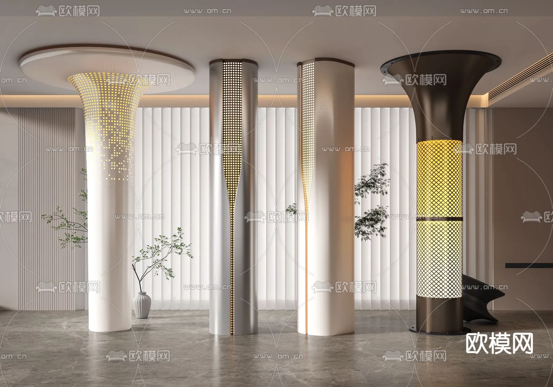 PILLAR 3D MODELS – VRAY / CORONA – 3D MODEL – 527