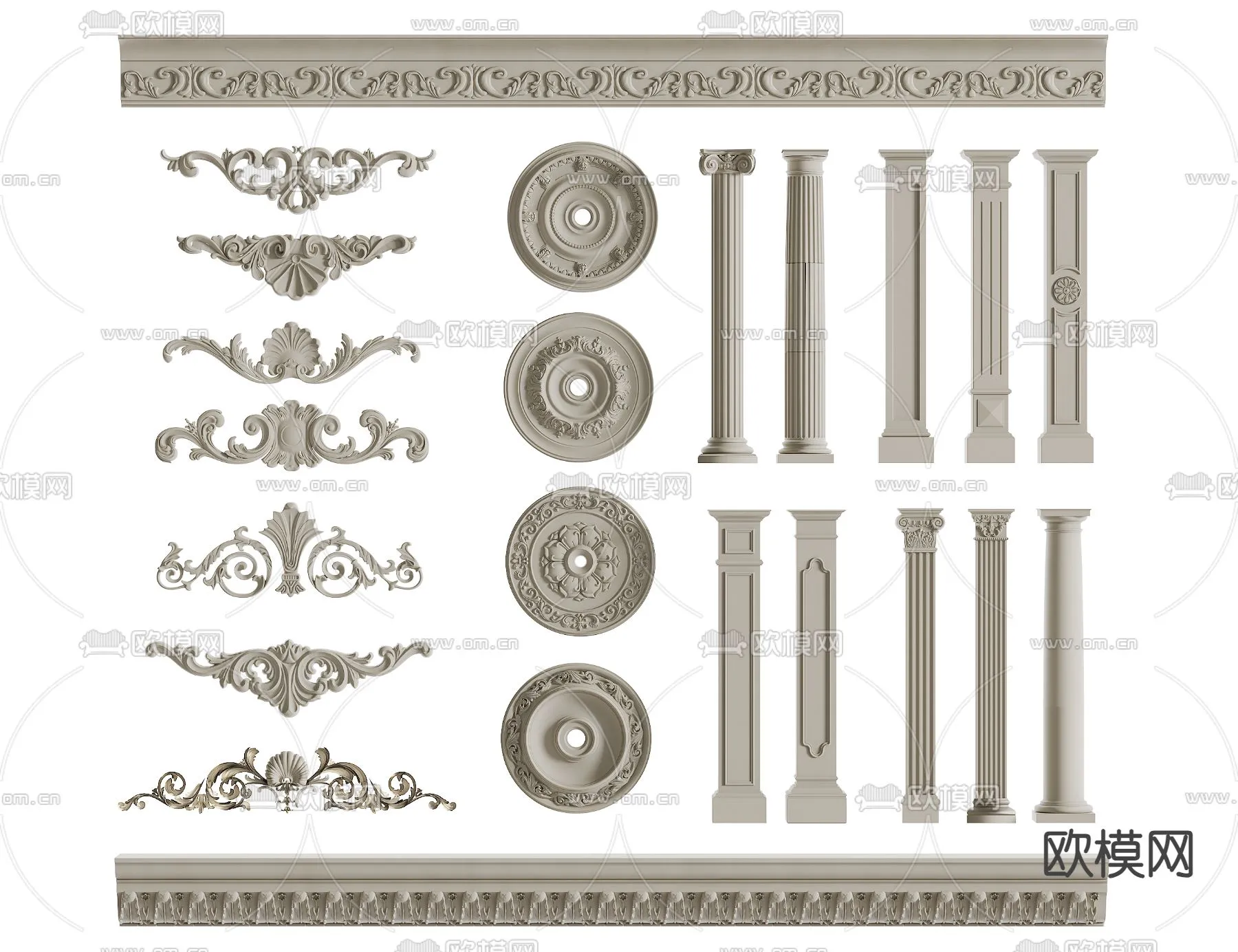 PILLAR 3D MODELS – VRAY / CORONA – 3D MODEL – 530