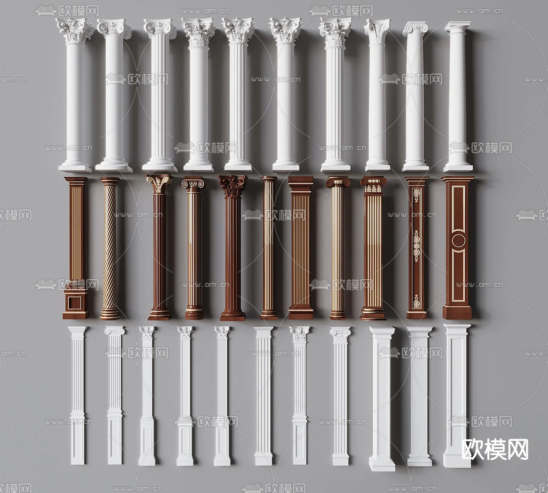 PILLAR 3D MODELS – VRAY / CORONA – 3D MODEL – 531