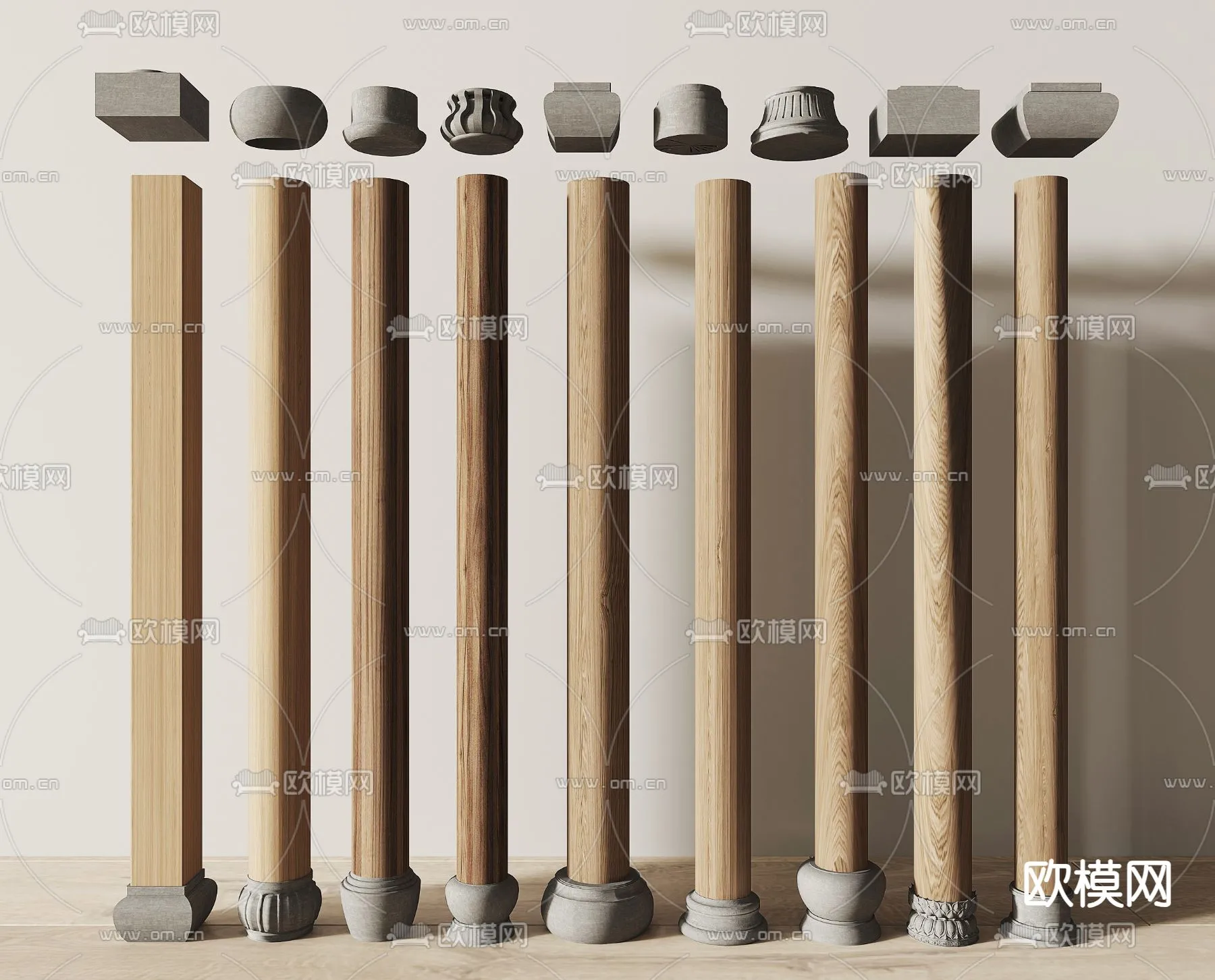 PILLAR 3D MODELS – VRAY / CORONA – 3D MODEL – 536
