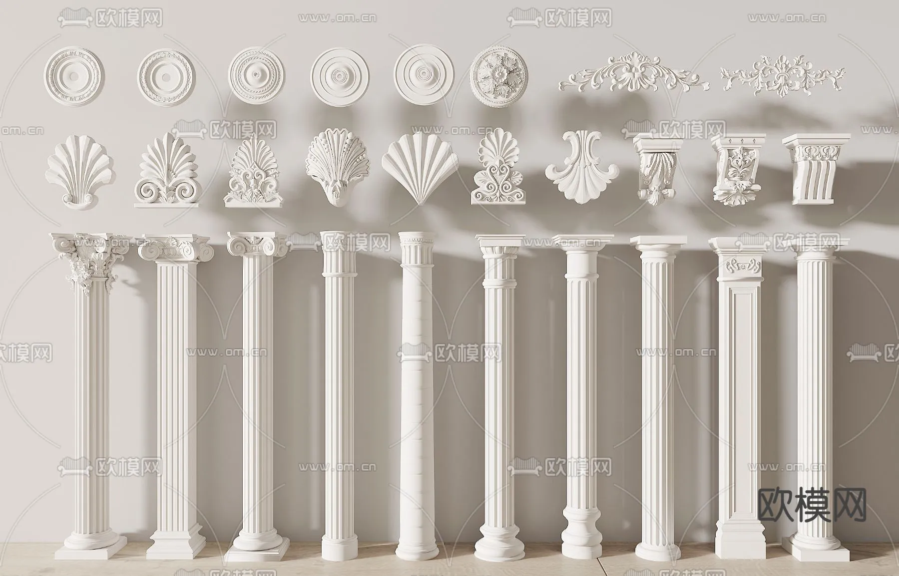 PILLAR 3D MODELS – VRAY / CORONA – 3D MODEL – 538