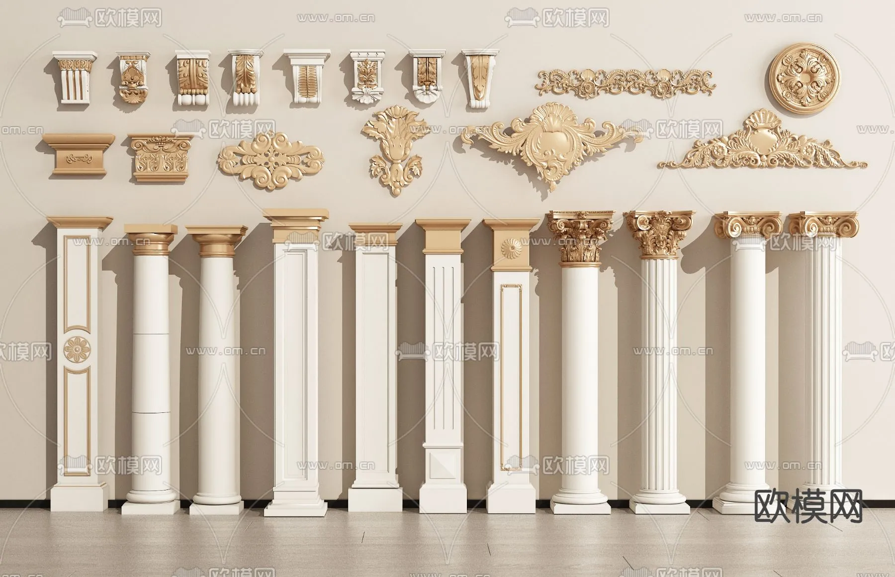 PILLAR 3D MODELS – VRAY / CORONA – 3D MODEL – 547