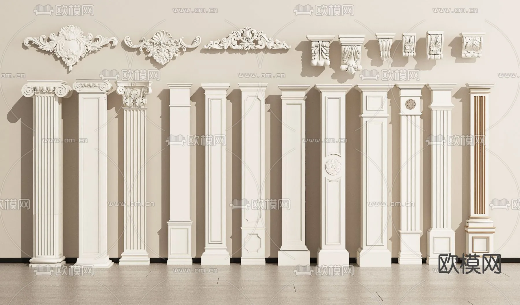 PILLAR 3D MODELS – VRAY / CORONA – 3D MODEL – 550