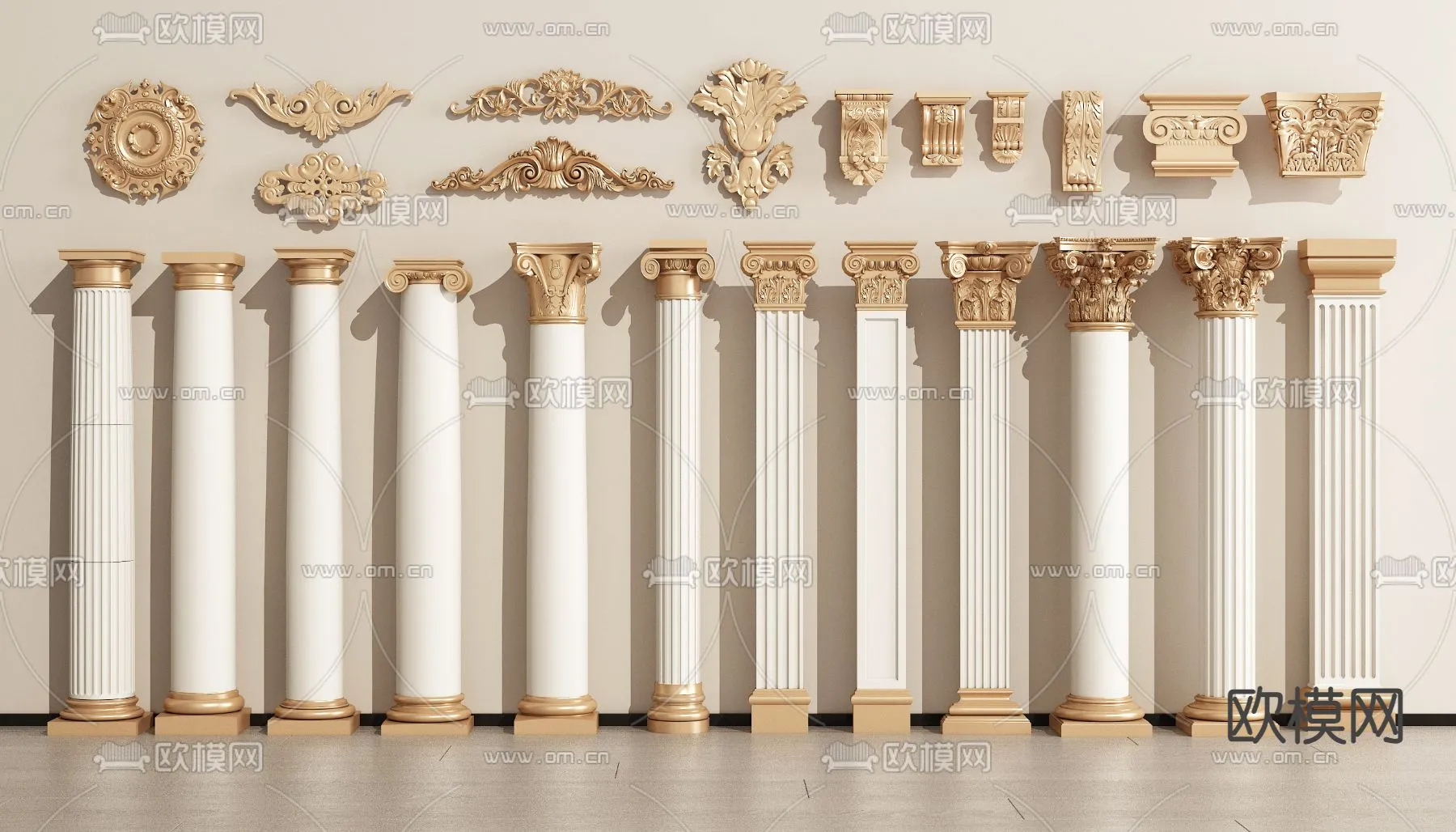 PILLAR 3D MODELS – VRAY / CORONA – 3D MODEL – 551