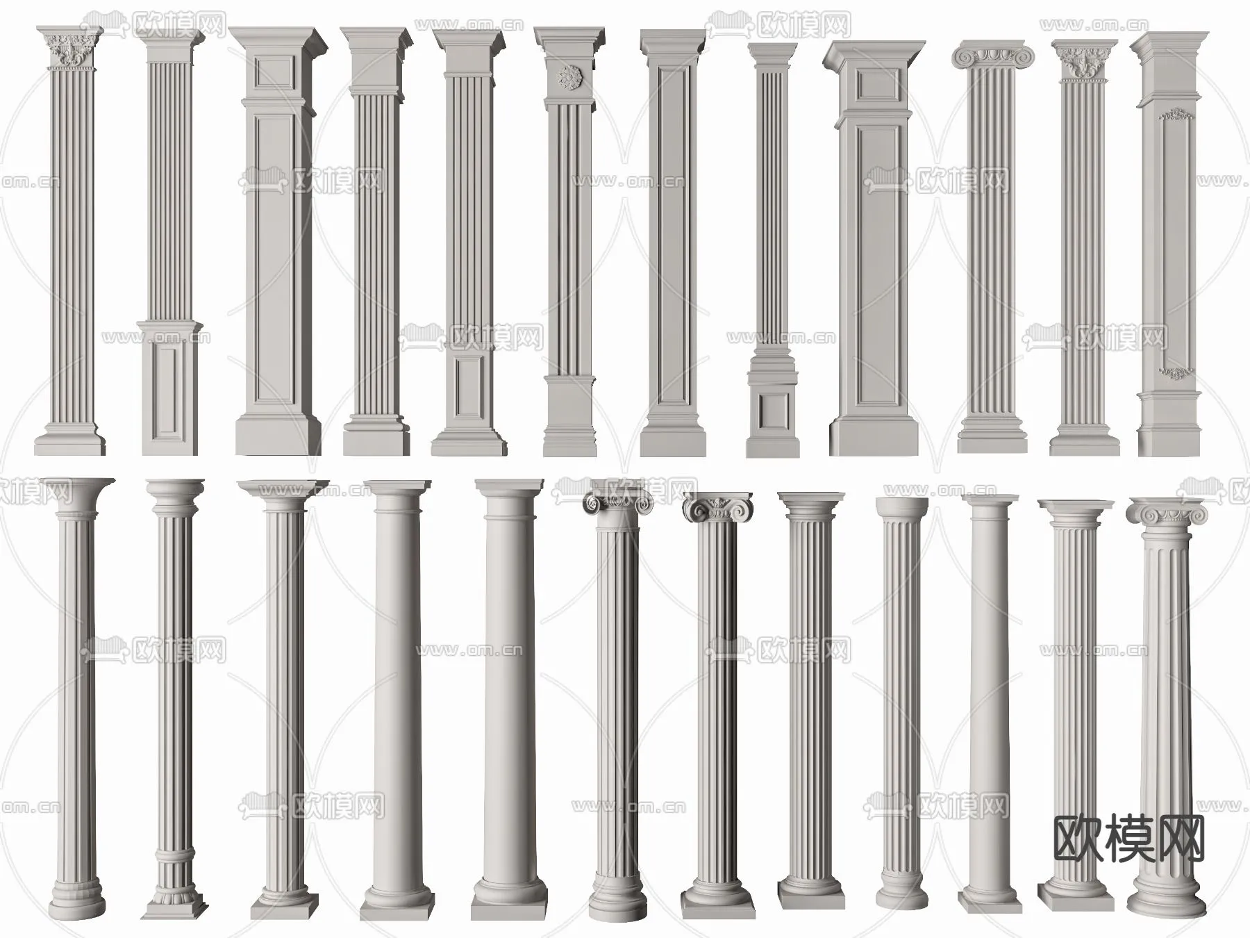 PILLAR 3D MODELS – VRAY / CORONA – 3D MODEL – 557