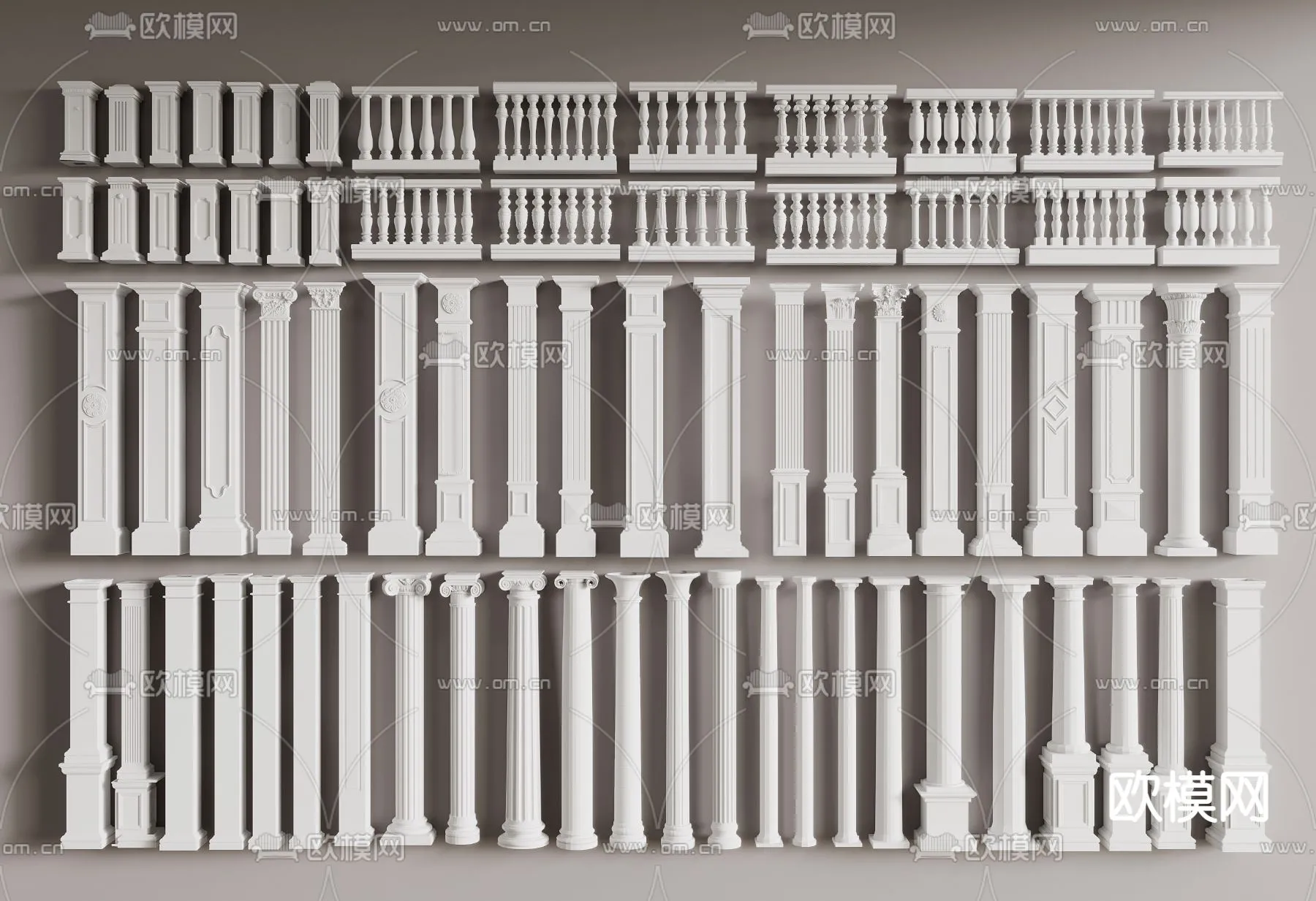 PILLAR 3D MODELS – VRAY / CORONA – 3D MODEL – 570