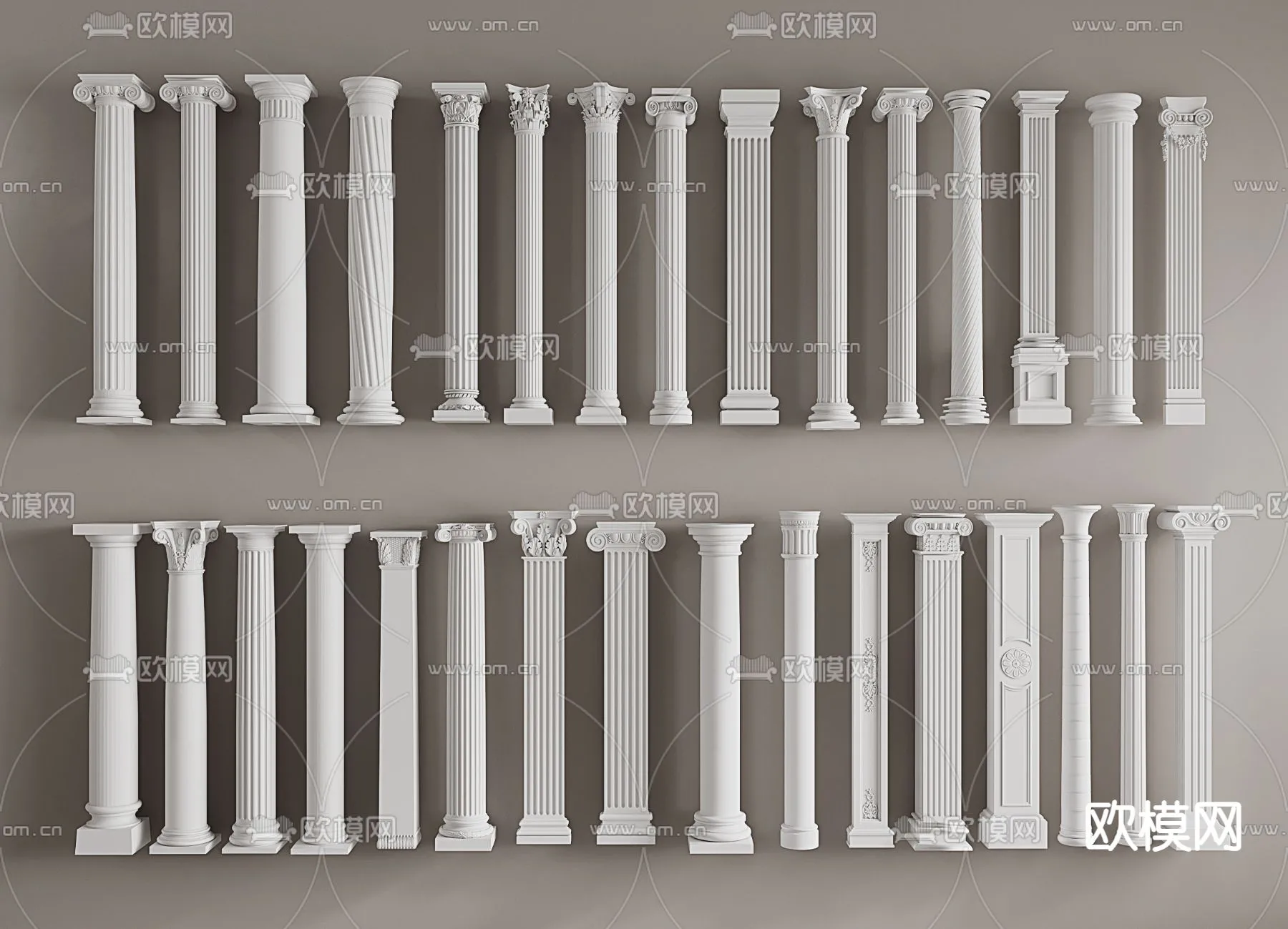 PILLAR 3D MODELS – VRAY / CORONA – 3D MODEL – 578