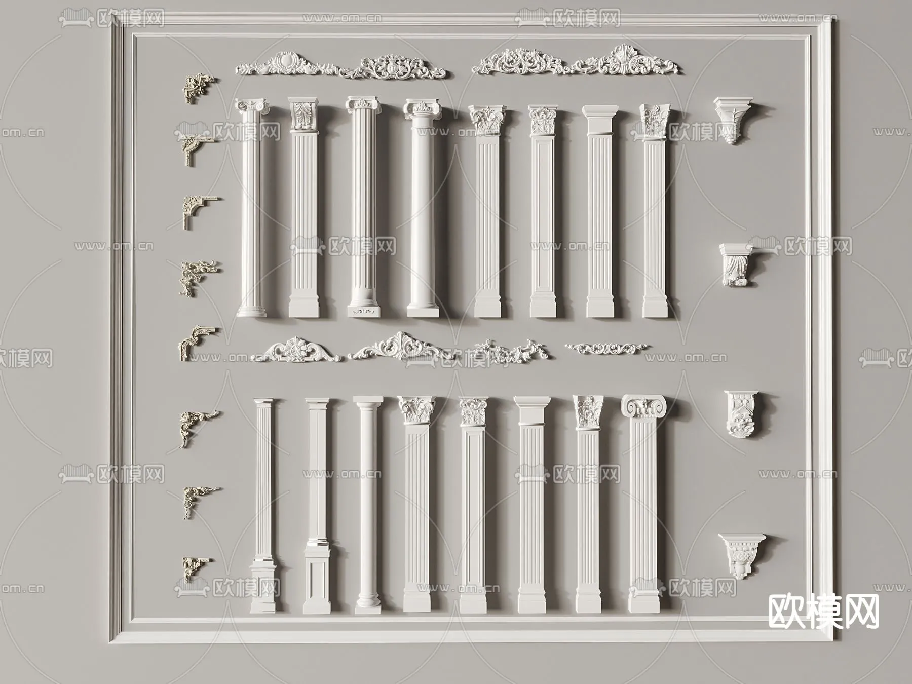 PILLAR 3D MODELS – VRAY / CORONA – 3D MODEL – 580