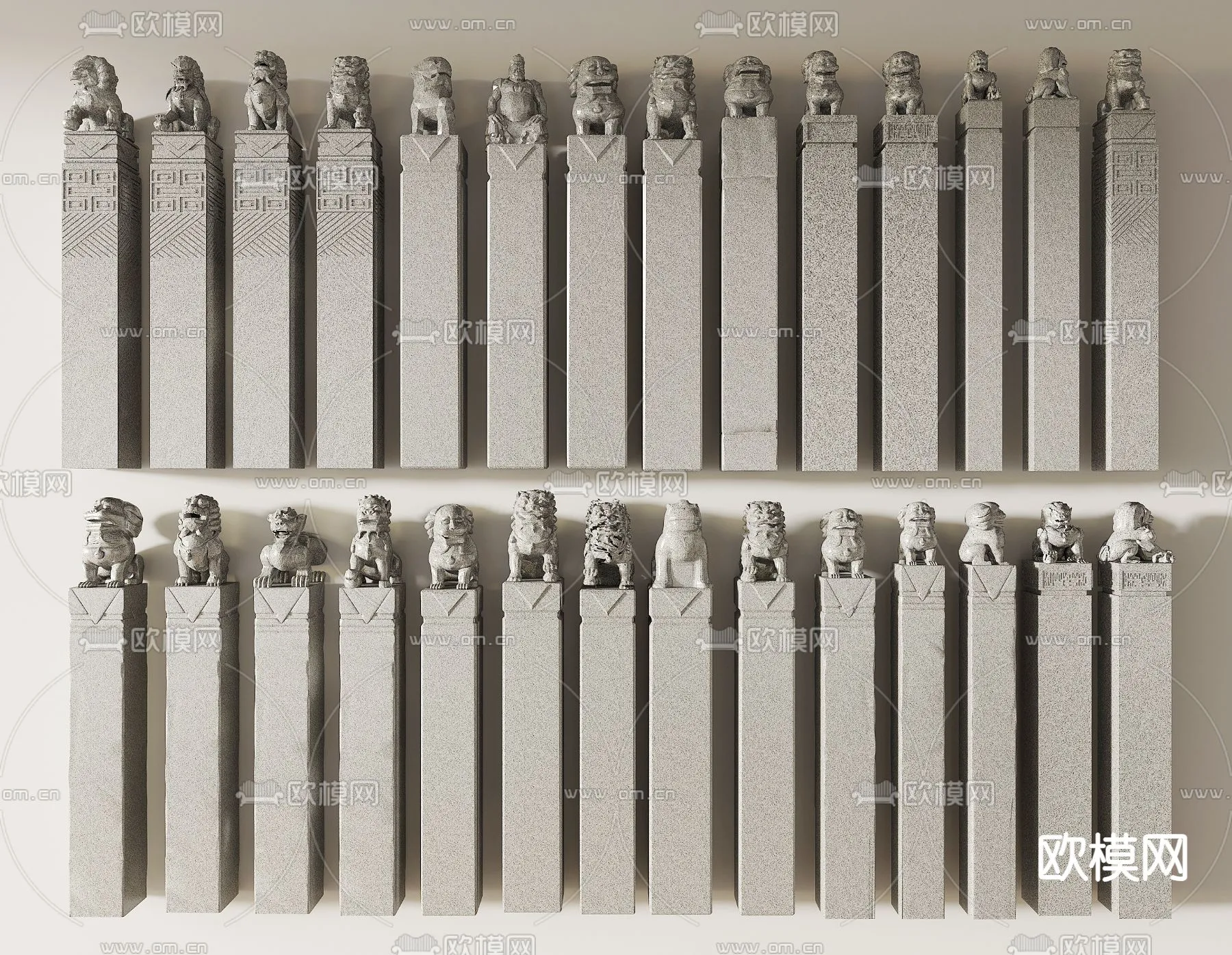 PILLAR 3D MODELS – VRAY / CORONA – 3D MODEL – 585