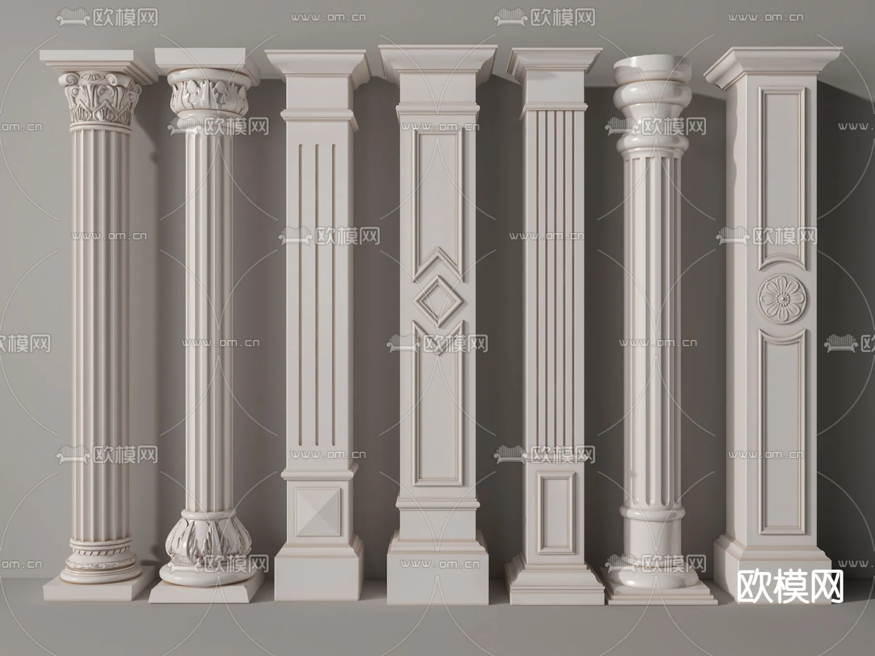 PILLAR 3D MODELS – VRAY / CORONA – 3D MODEL – 589