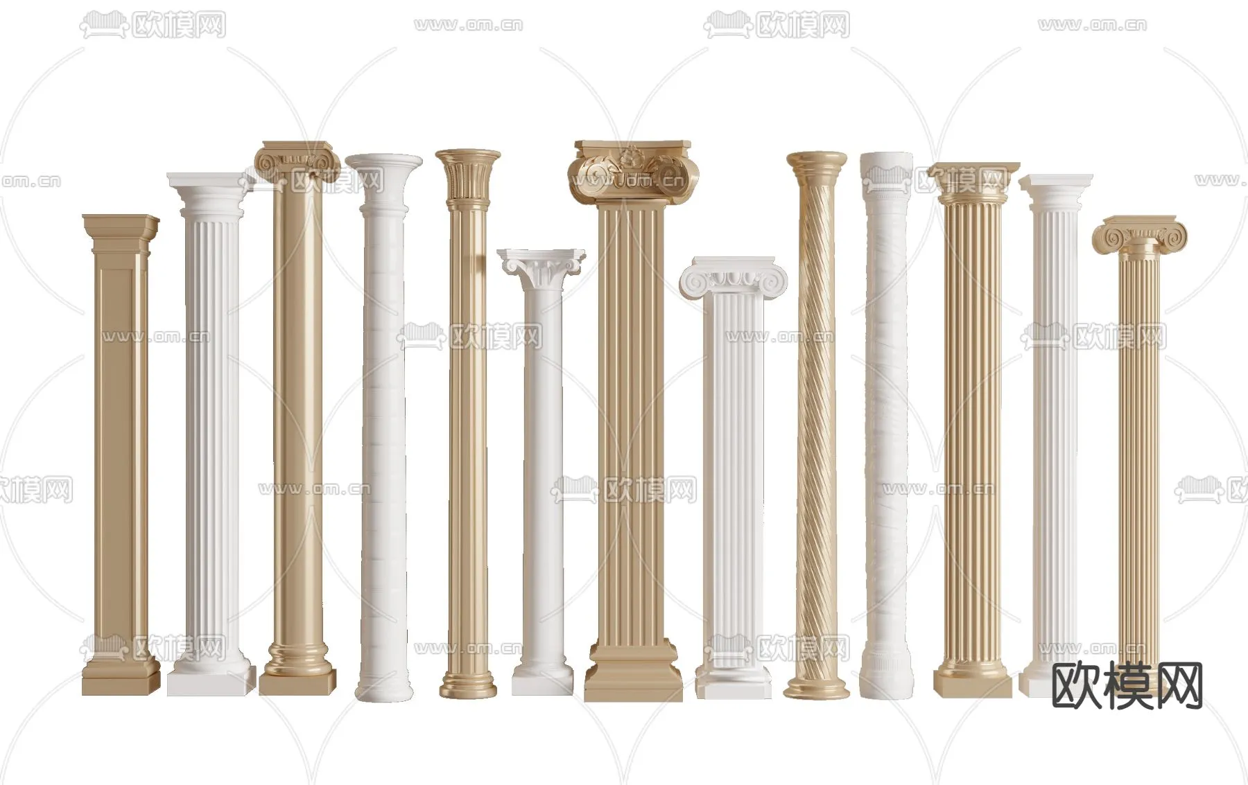 PILLAR 3D MODELS – VRAY / CORONA – 3D MODEL – 591