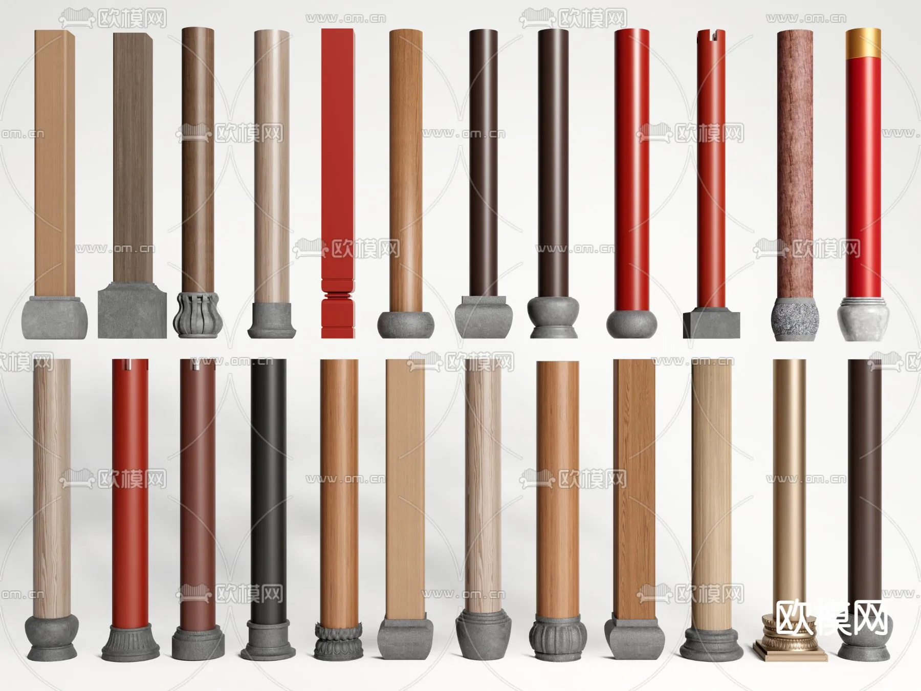 PILLAR 3D MODELS – VRAY / CORONA – 3D MODEL – 595