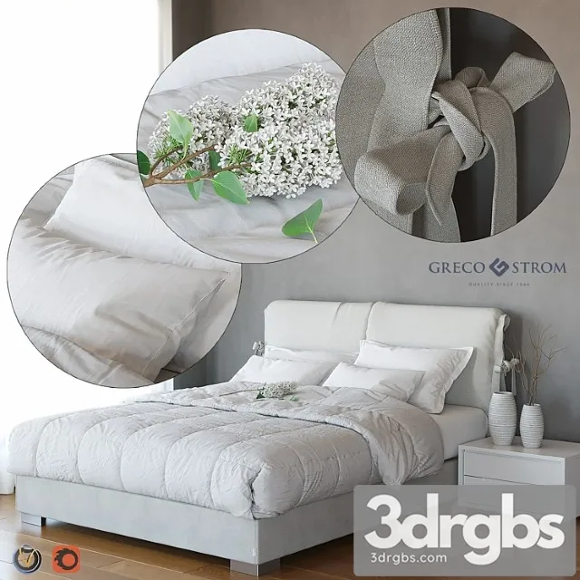 Pillow bed by greco strom 2 3D Model Download Pillow bed by greco strom 2 3D Model Download