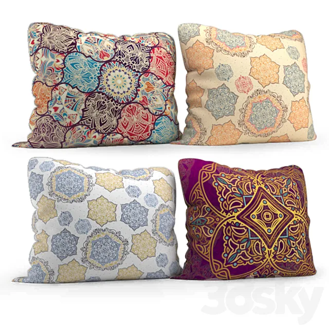 Pillows 3D Model Pillows 3D Model