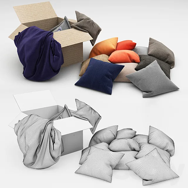 Pillows 44 3D Model Pillows 44 3D Model